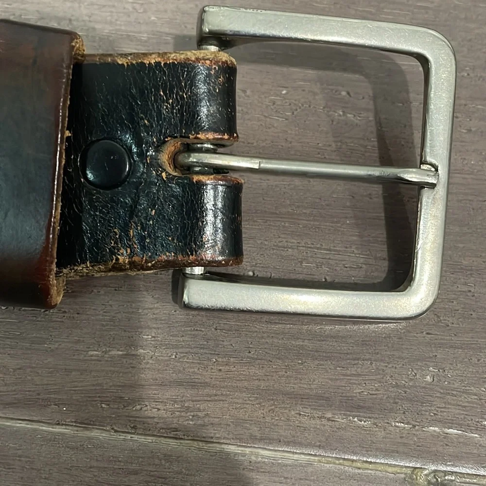 Vintage Men’s Oil-Tanned Top Grain Cowhide distressed leather brown belt size 34